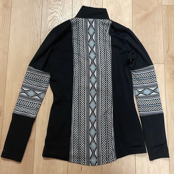 Harricana Middle Jacquard 1/4 Zip Thermal Top, sz L - Picture 7 of 11